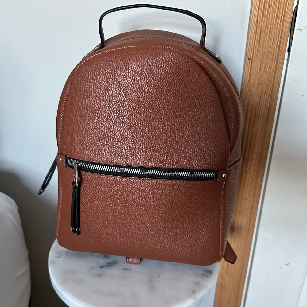 Stradivarius faux leather backpack